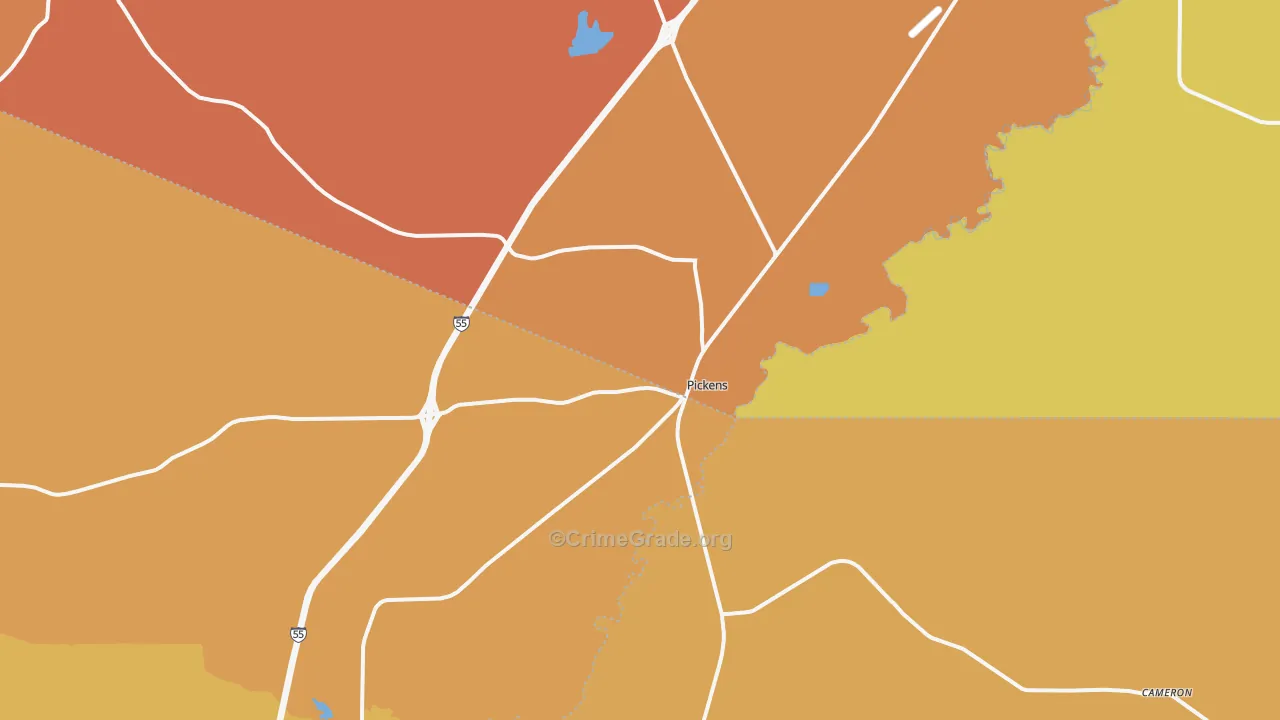 39146, MS Map of Vehicle Theft Rates