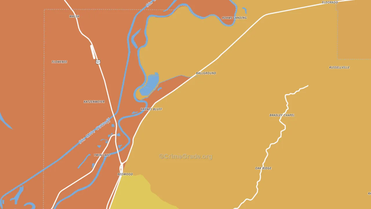 39156, MS Map of Vehicle Theft Rates