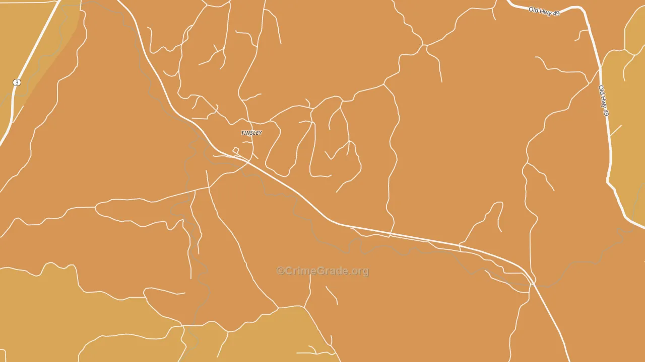 39173, MS Map of Vehicle Theft Rates