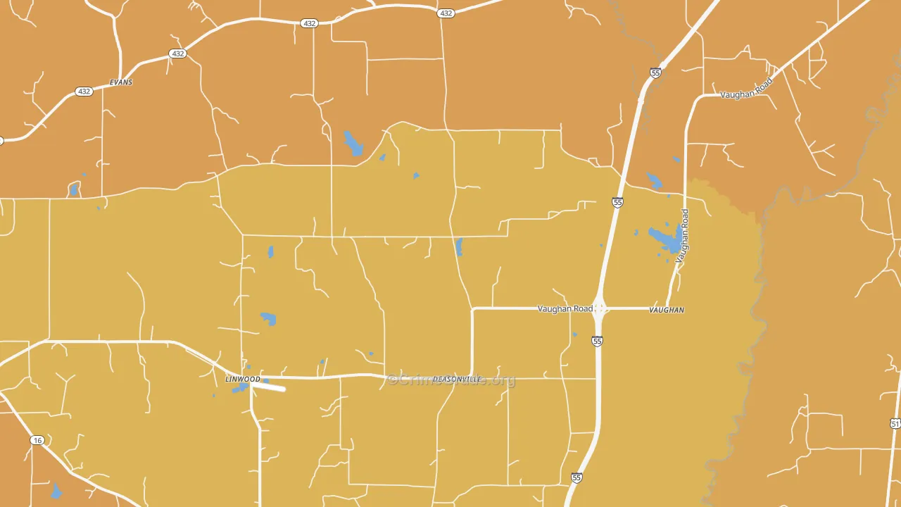 39179, MS Map of Vehicle Theft Rates