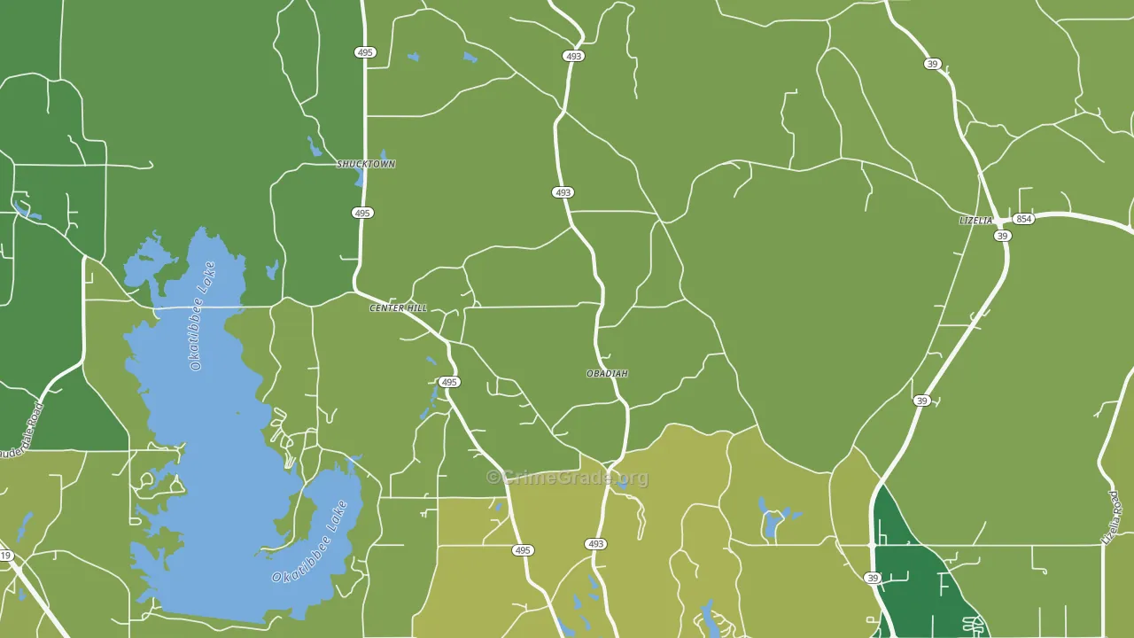 39320, MS Map of Vehicle Theft Rates