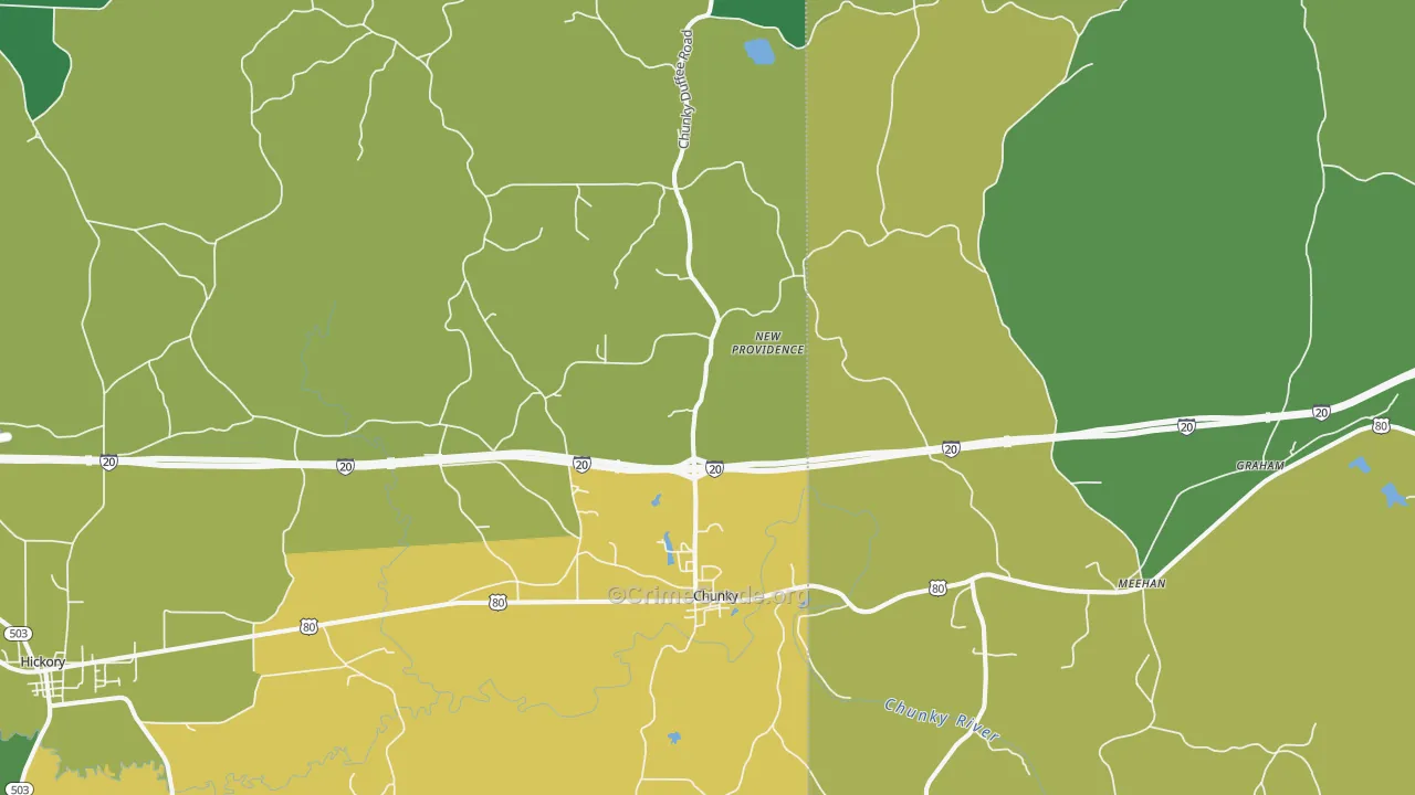 39323, MS Map of Vehicle Theft Rates
