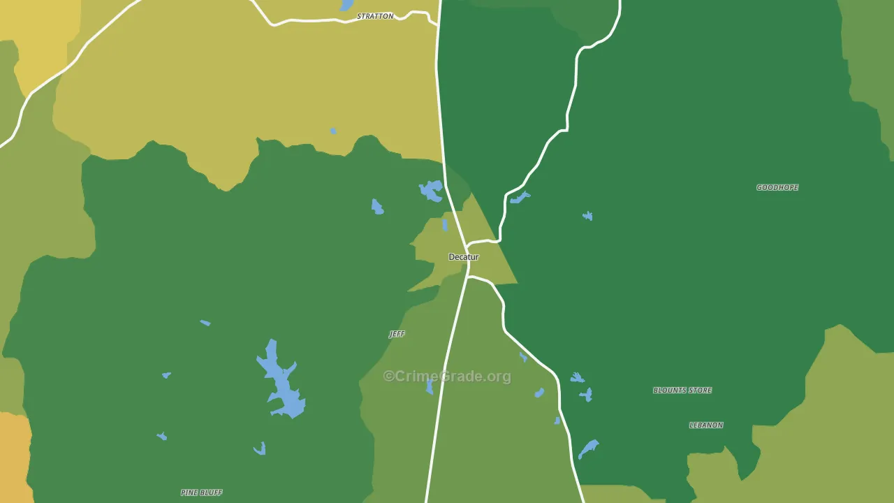 39327, MS Map of Vehicle Theft Rates