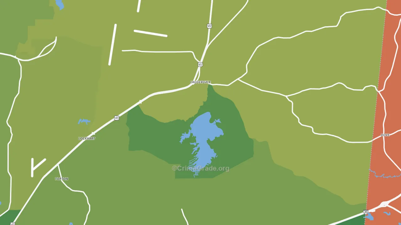39335, MS Map of Vehicle Theft Rates