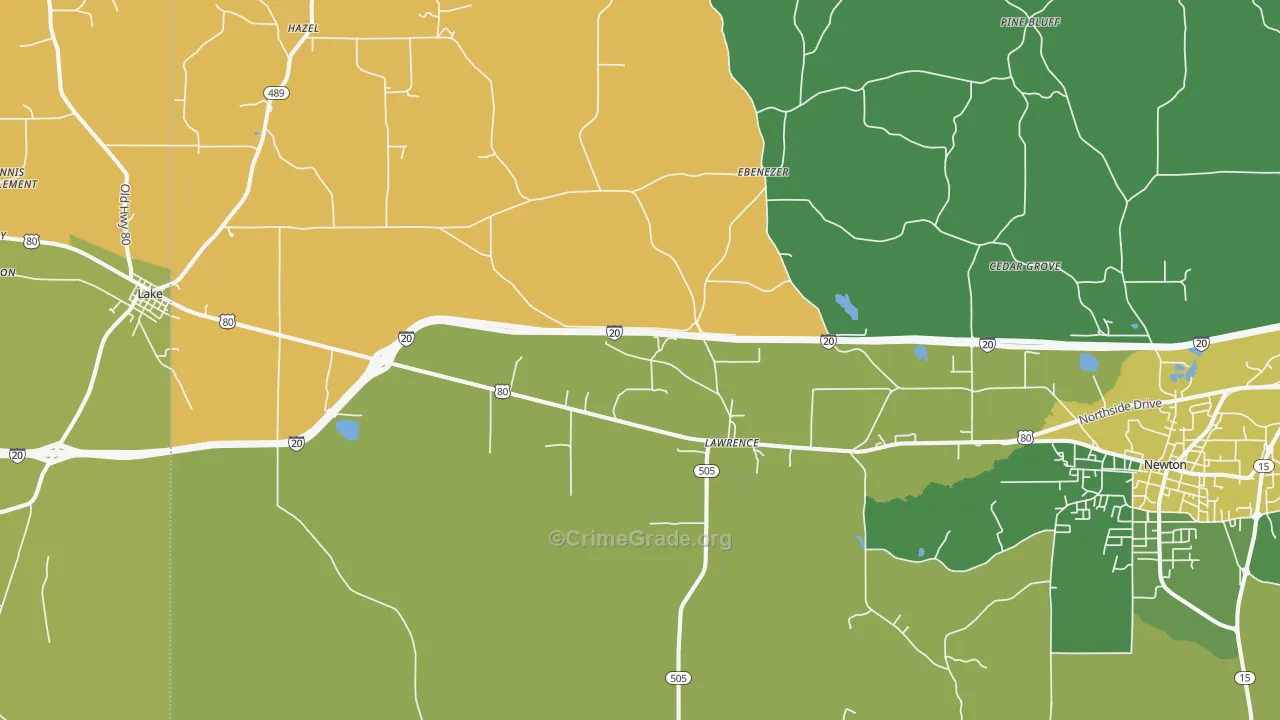 39336, MS Map of Vehicle Theft Rates