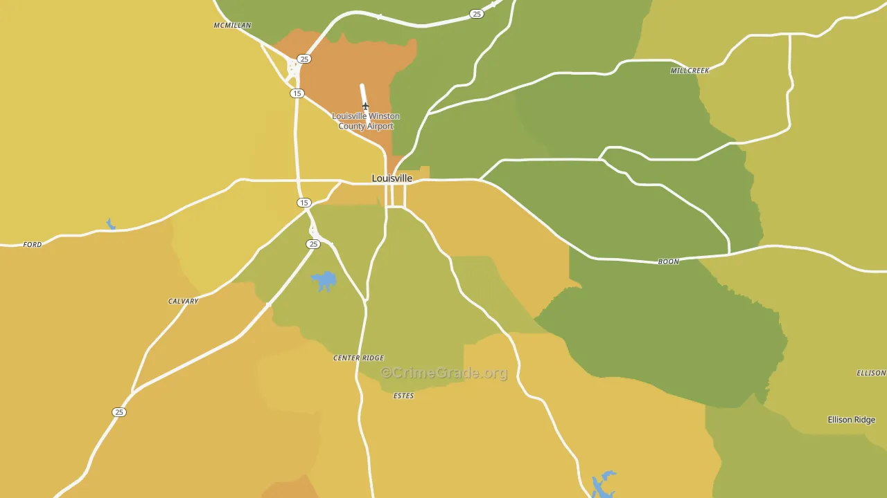 39339, MS Map of Vehicle Theft Rates