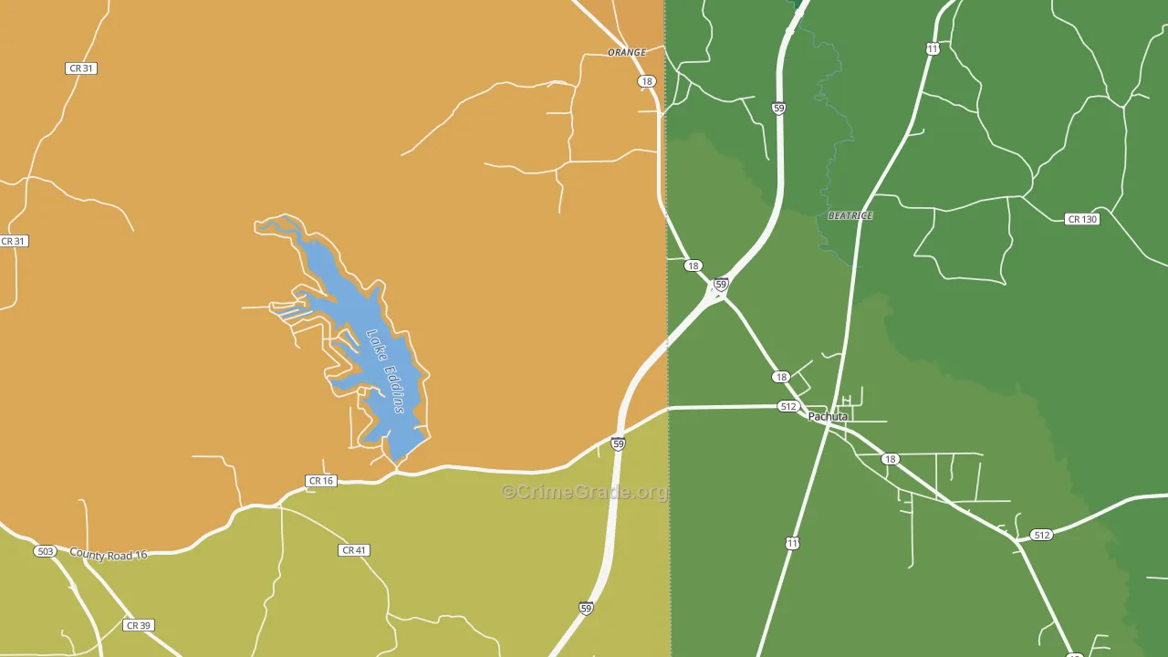 39347, MS Map of Vehicle Theft Rates