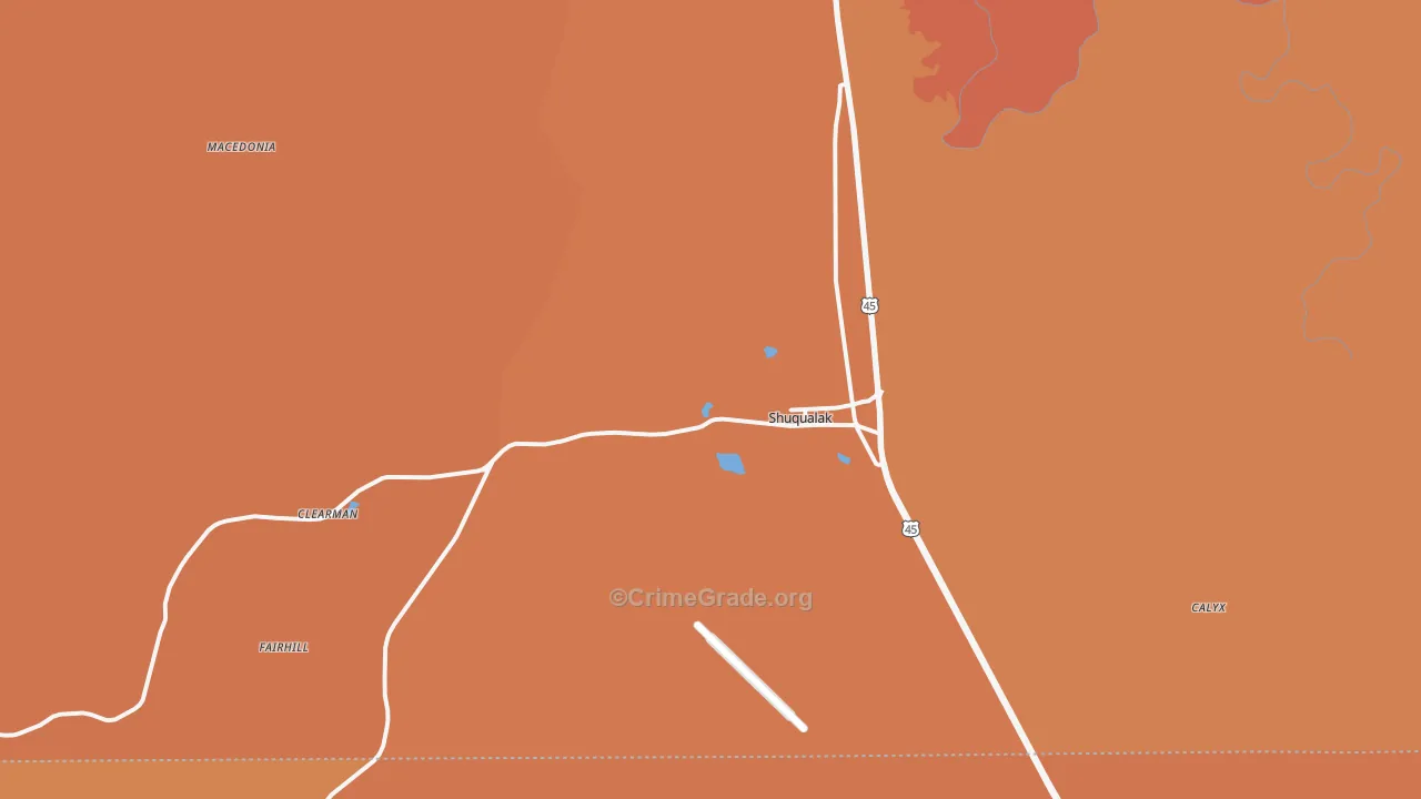 39361, MS Map of Vehicle Theft Rates