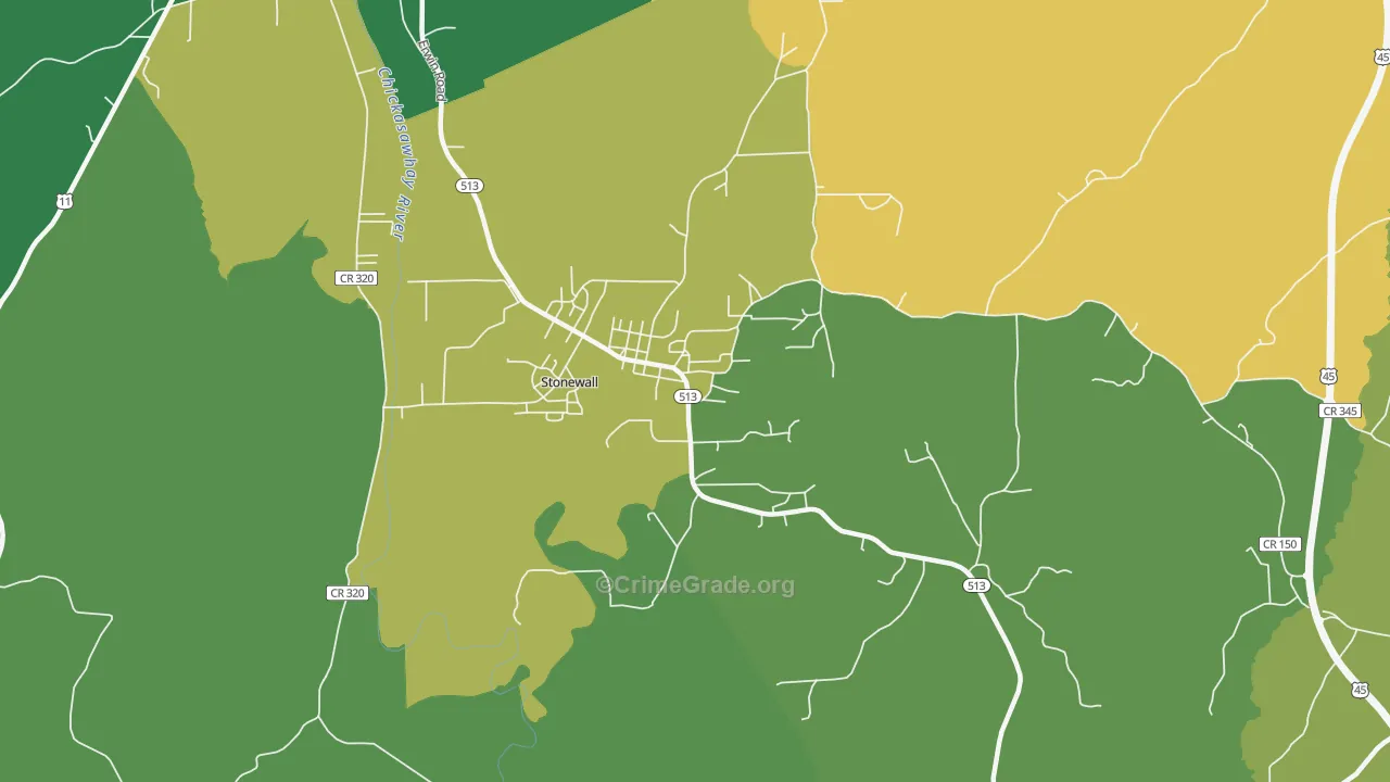39363, MS Map of Vehicle Theft Rates