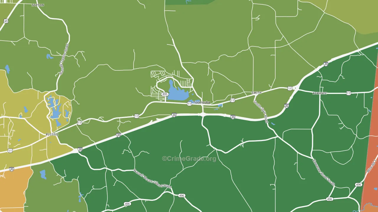 39364, MS Map of Vehicle Theft Rates