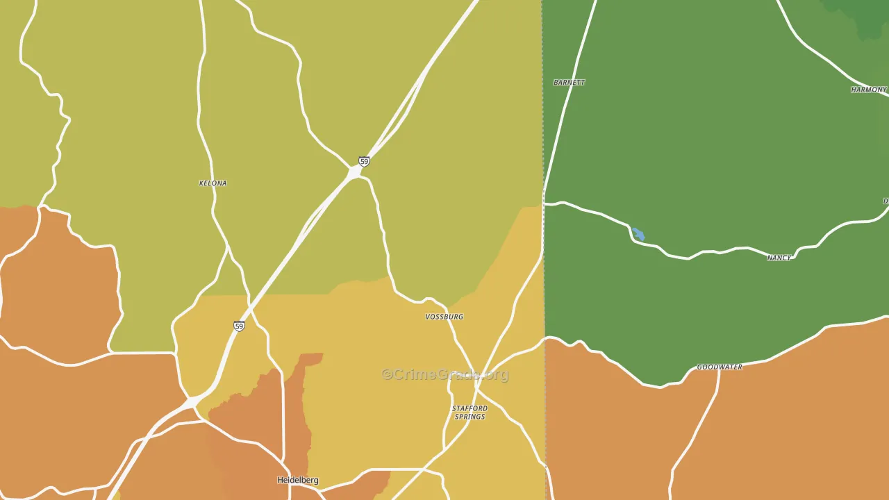 39366, MS Map of Vehicle Theft Rates