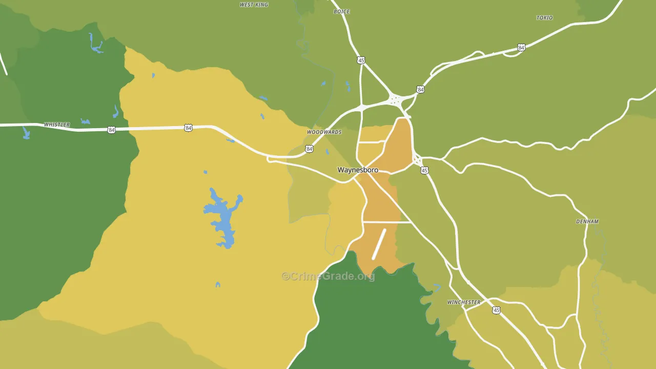 39367, MS Map of Vehicle Theft Rates