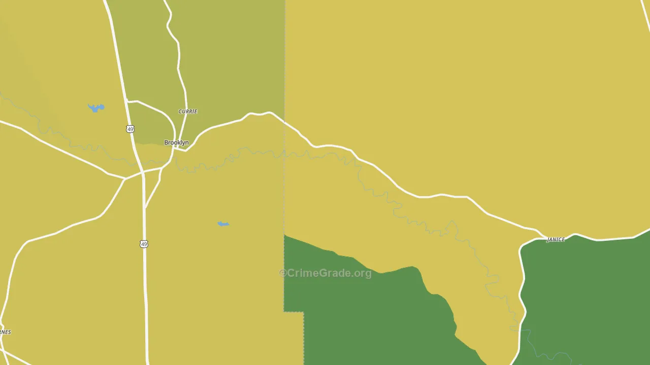 39425, MS Map of Vehicle Theft Rates