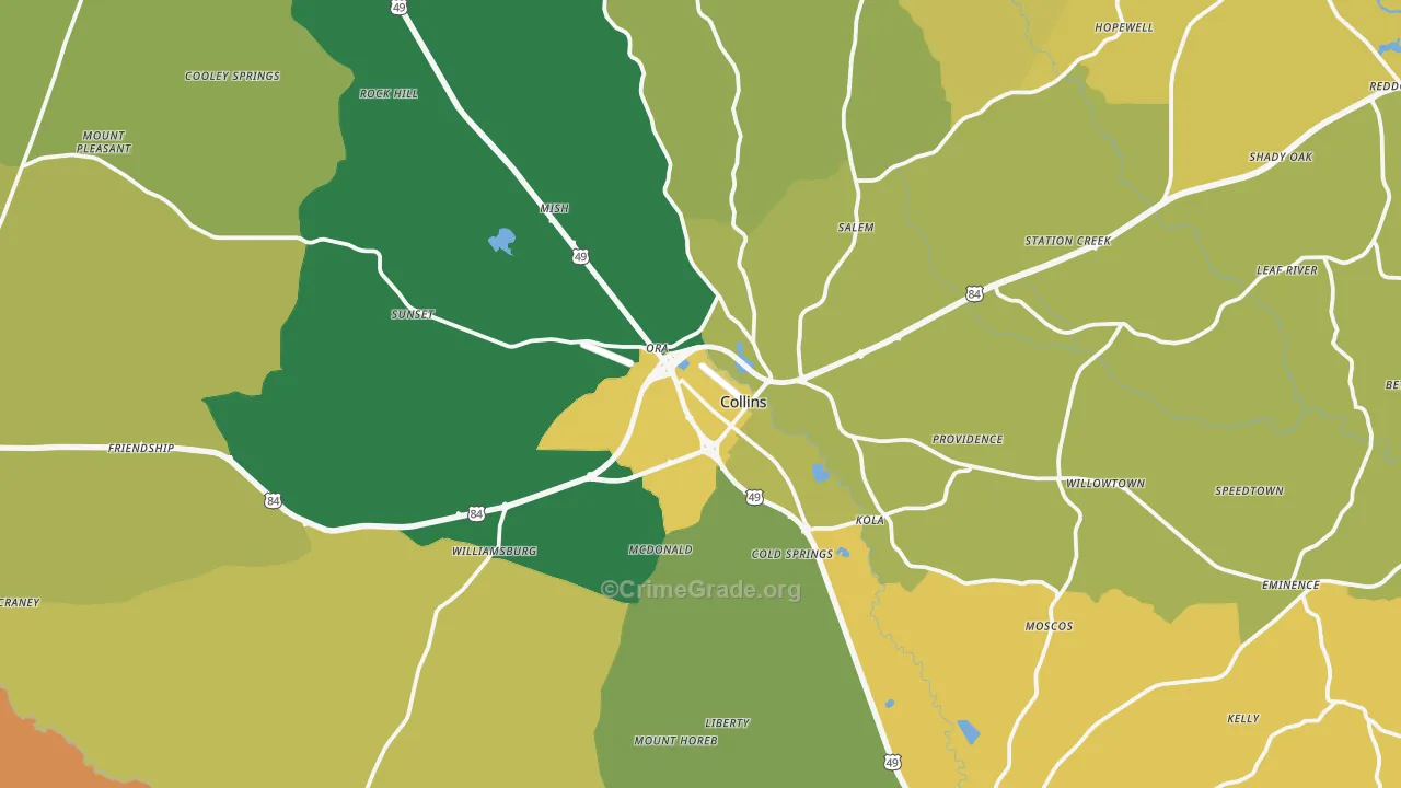 39428, MS Map of Vehicle Theft Rates