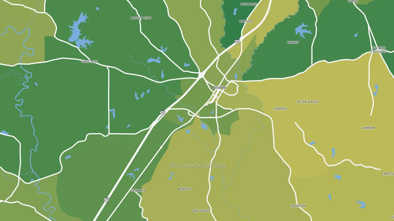 39437, MS Map of Vehicle Theft Rates