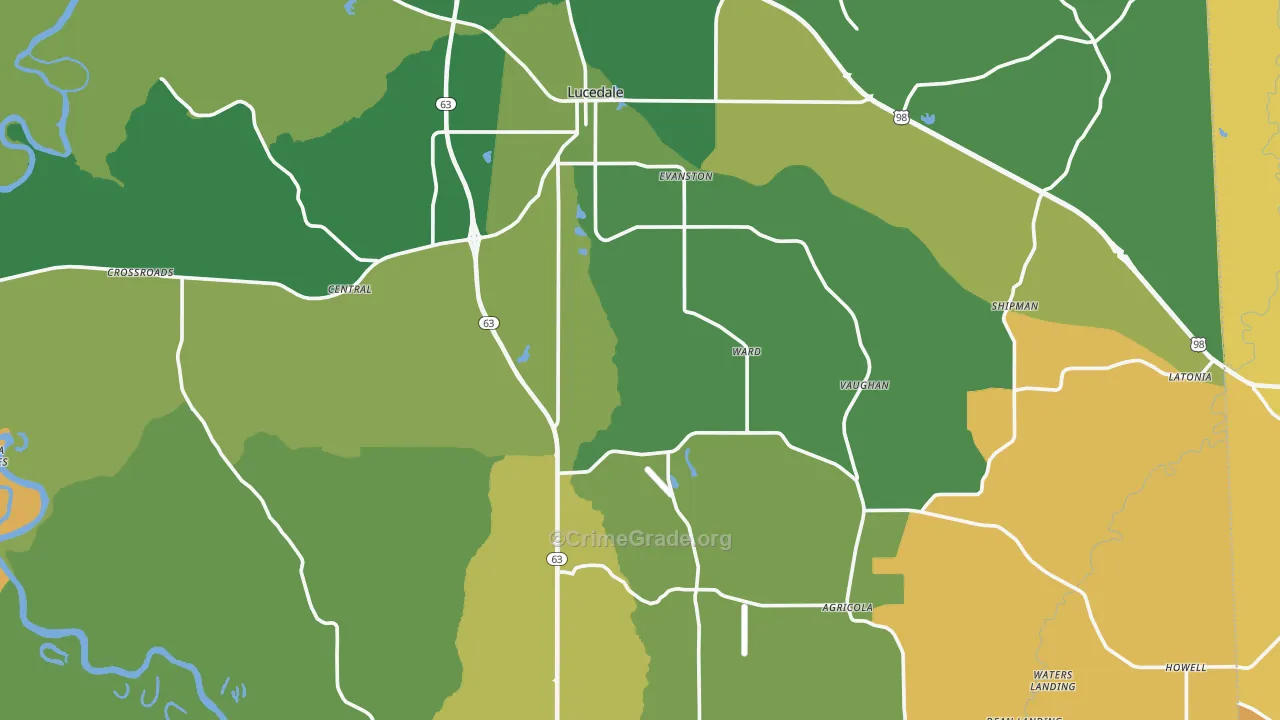 39452, MS Map of Vehicle Theft Rates