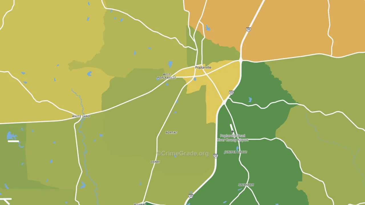 39470, MS Map of Vehicle Theft Rates
