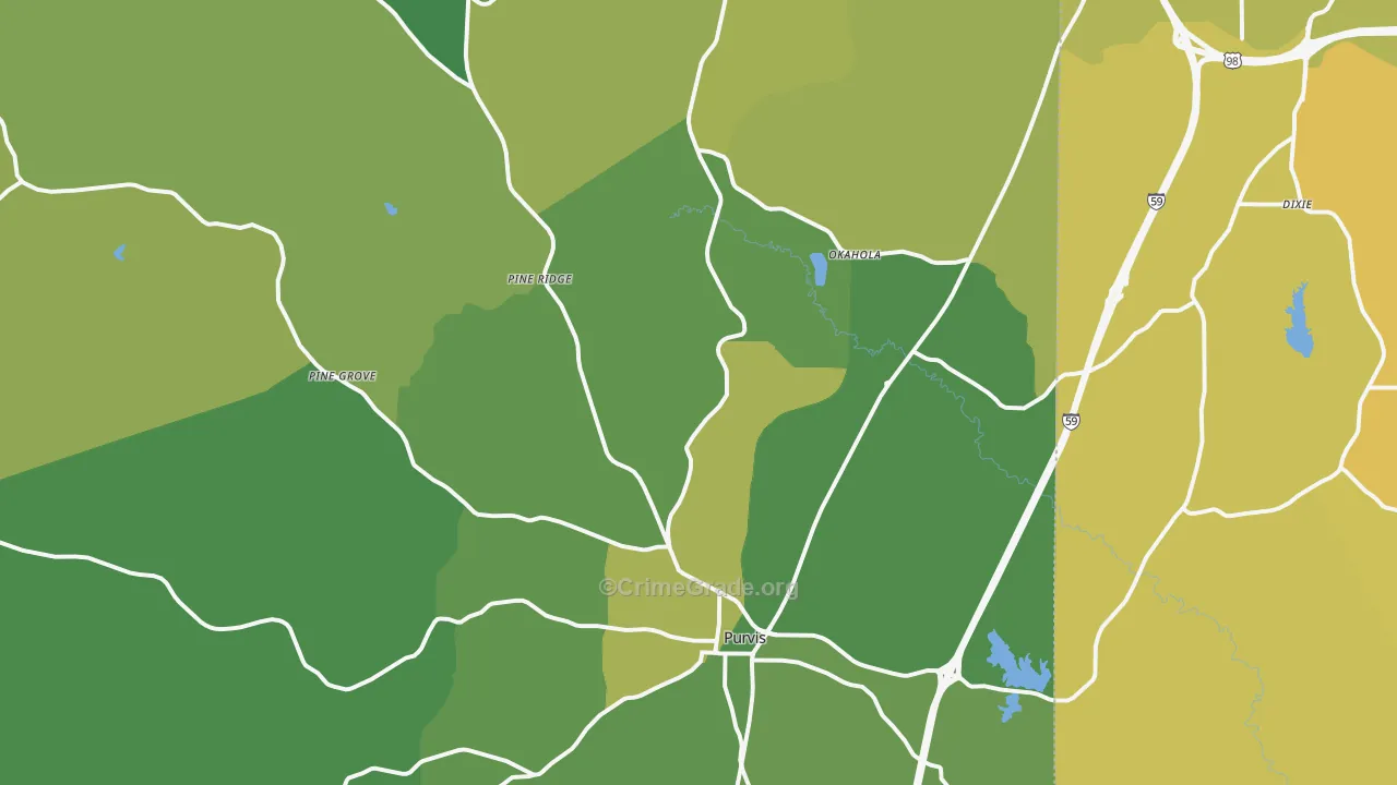 39475, MS Map of Vehicle Theft Rates