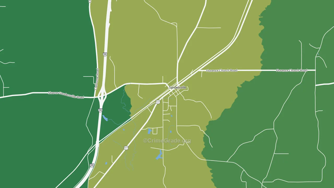 39477, MS Map of Vehicle Theft Rates