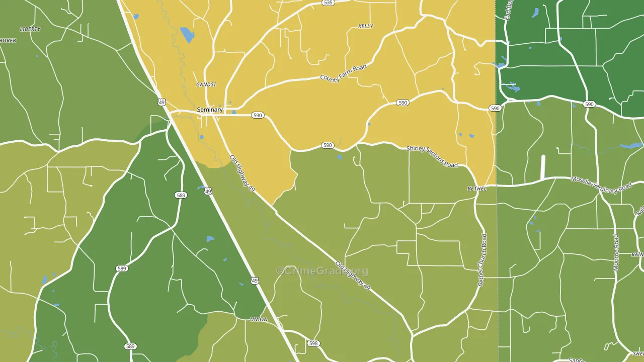 39479, MS Map of Vehicle Theft Rates