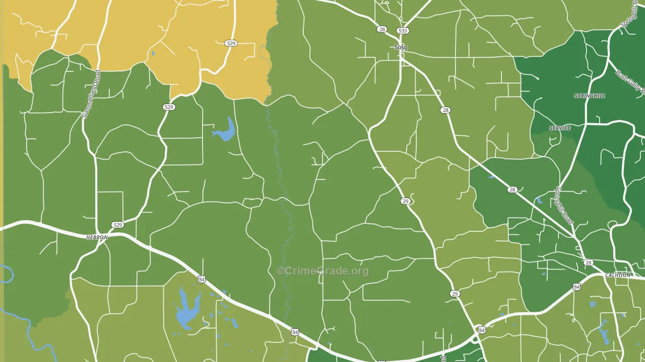 39480, MS Map of Vehicle Theft Rates