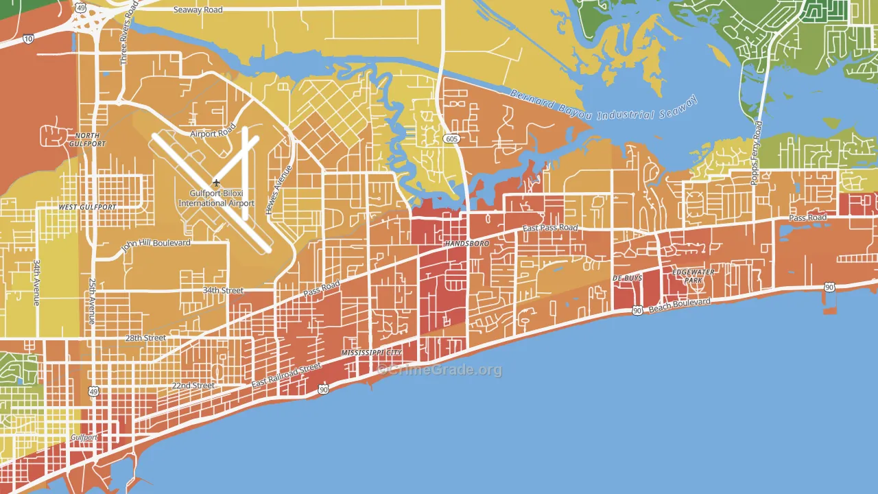 39507, MS Map of Vehicle Theft Rates