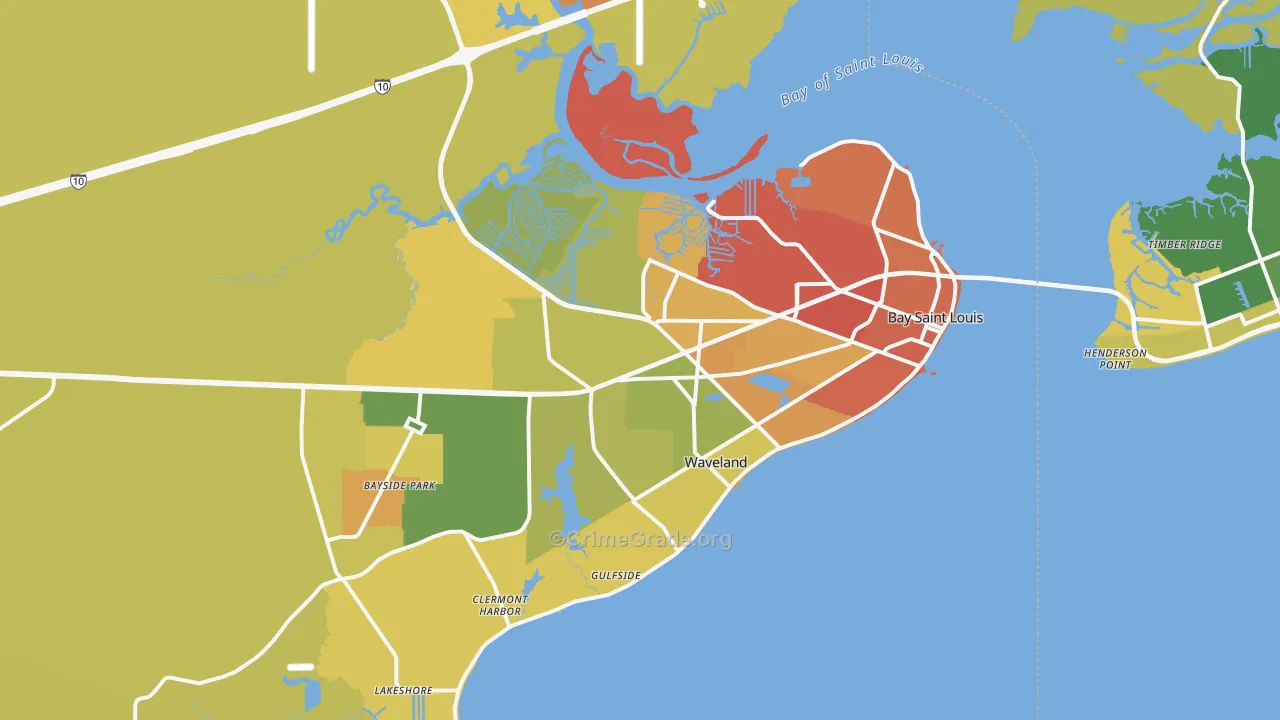 39520, MS Map of Vehicle Theft Rates