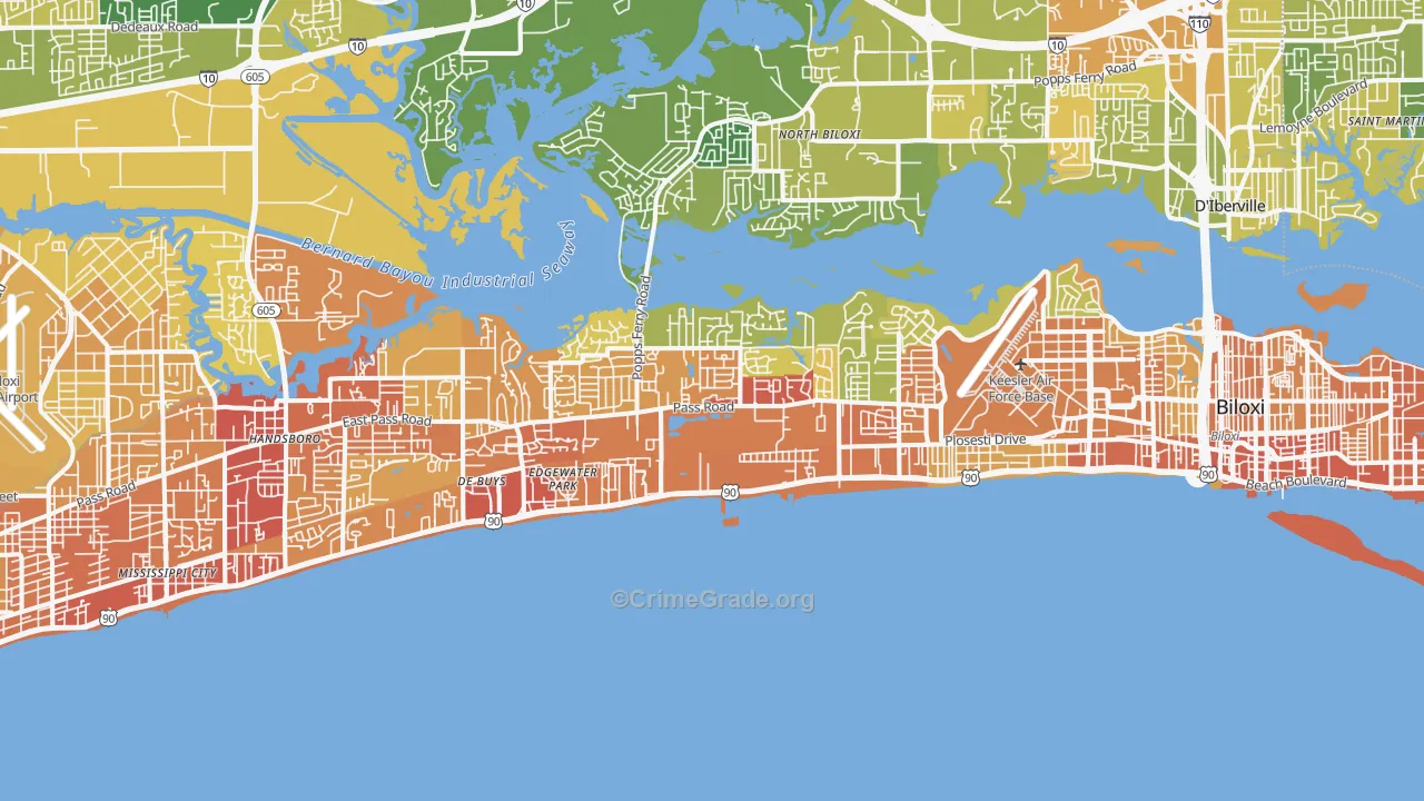 39531, MS Map of Vehicle Theft Rates