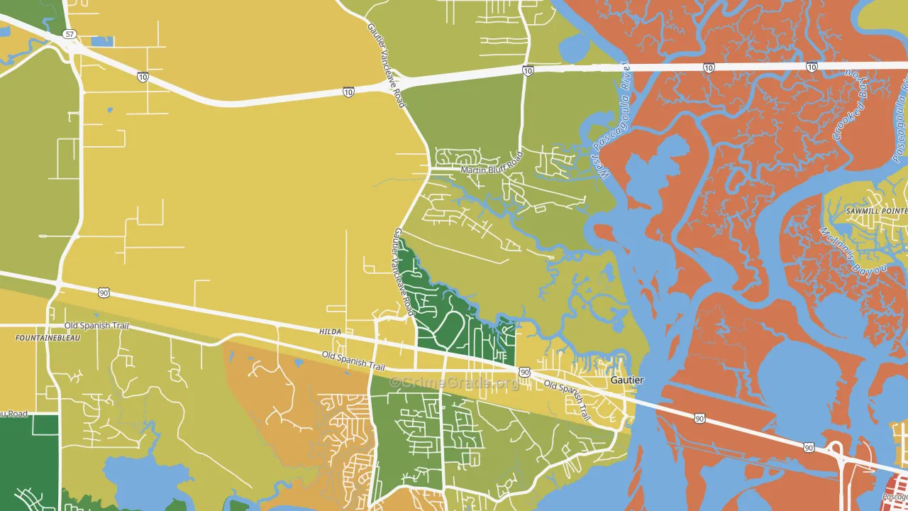 39553, MS Map of Vehicle Theft Rates