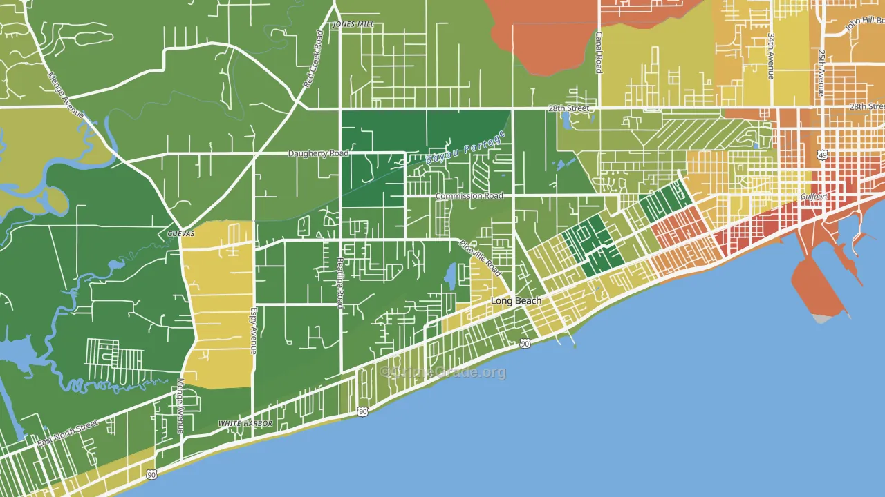 39560, MS Map of Vehicle Theft Rates