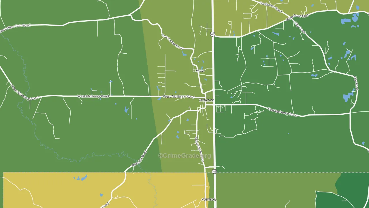 39561, MS Map of Vehicle Theft Rates