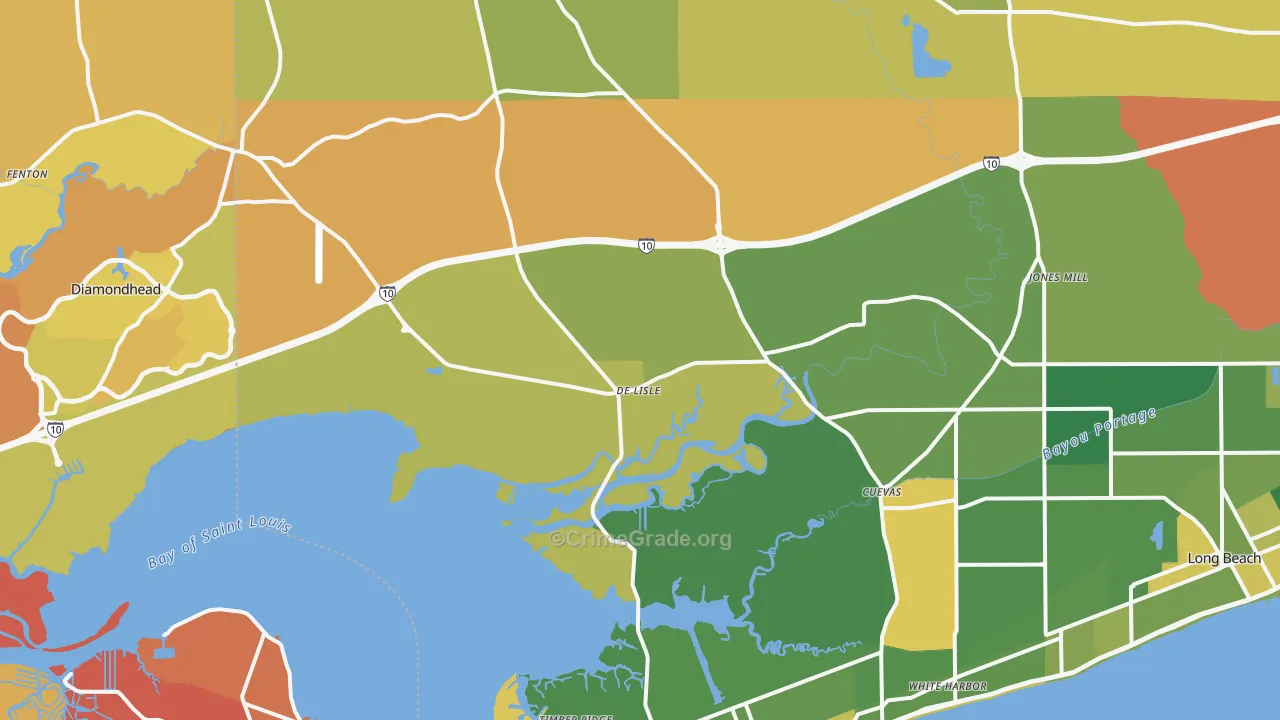 39571, MS Map of Vehicle Theft Rates