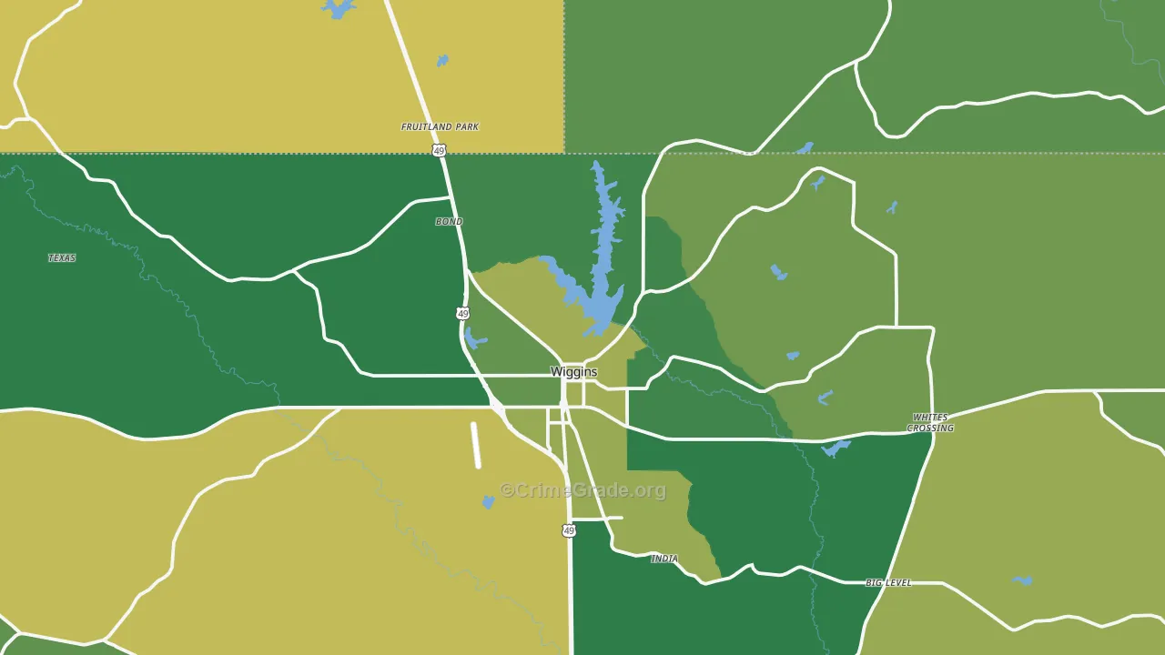 39577, MS Map of Vehicle Theft Rates