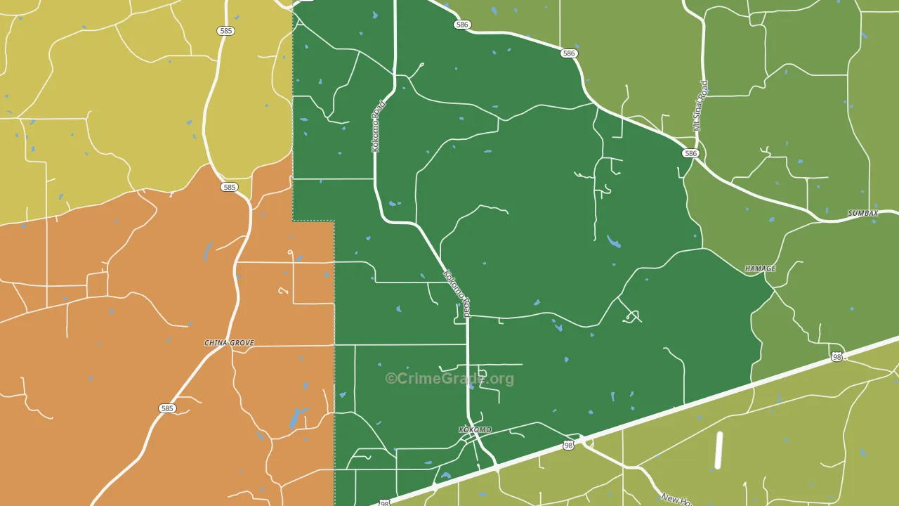 39643, MS Map of Vehicle Theft Rates