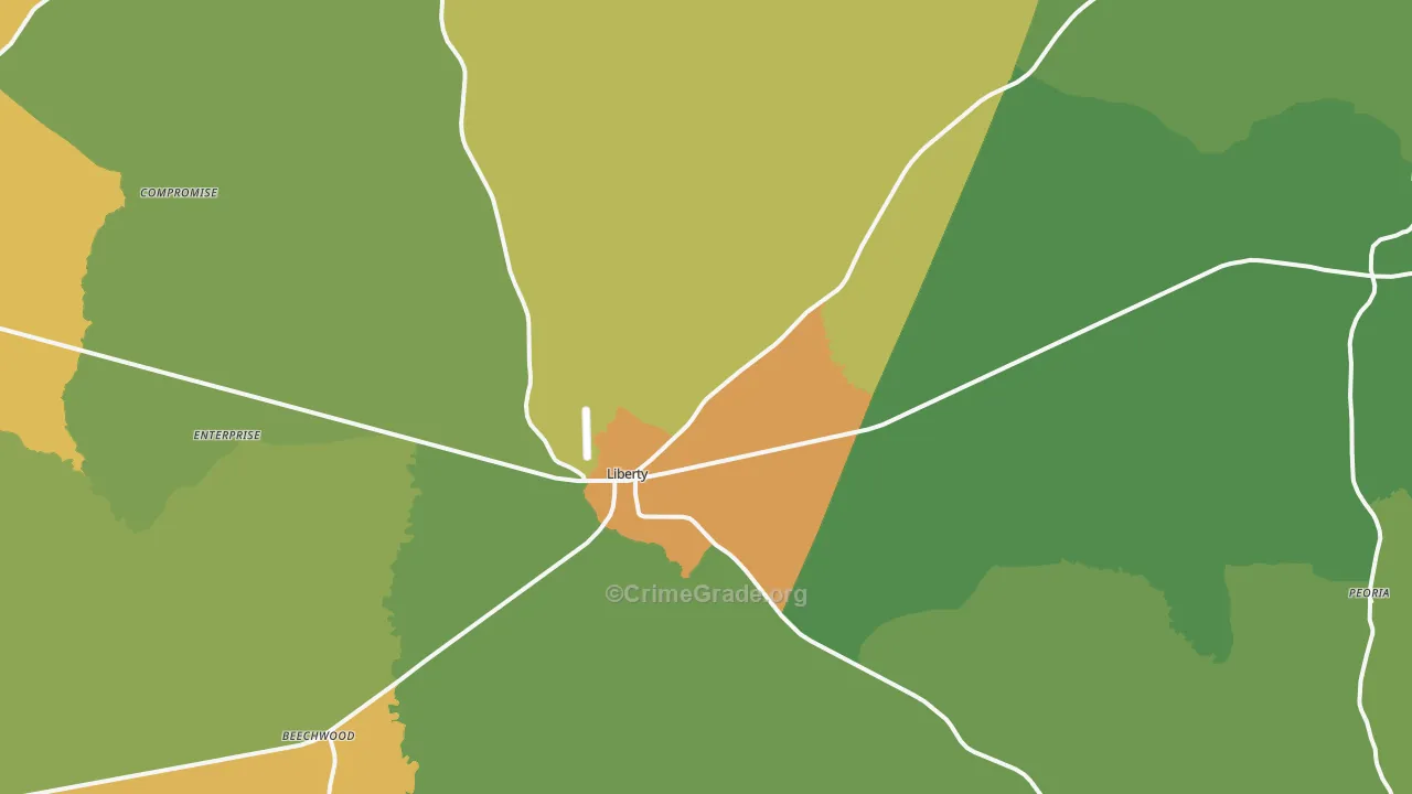 39645, MS Map of Vehicle Theft Rates