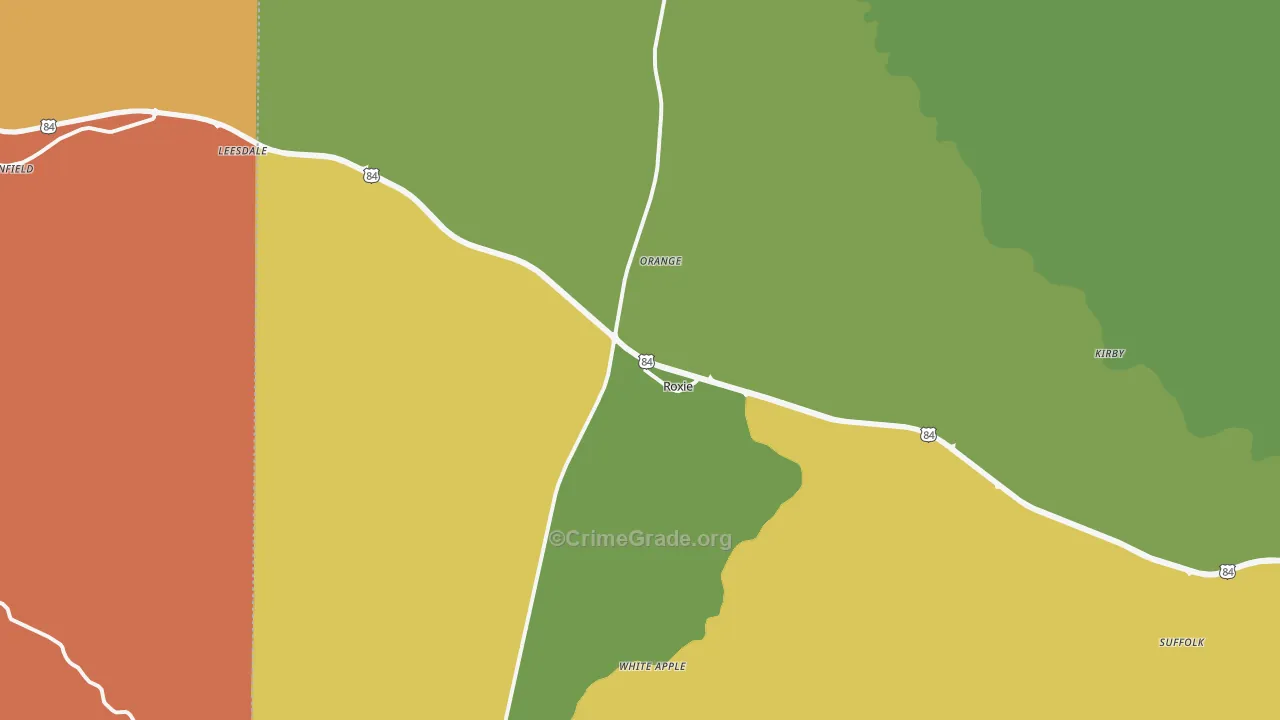 39661, MS Map of Vehicle Theft Rates