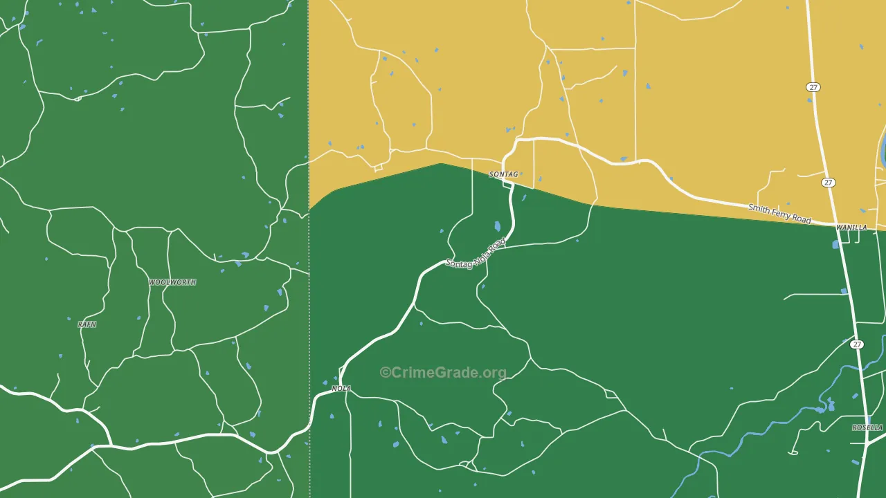 39665, MS Map of Vehicle Theft Rates