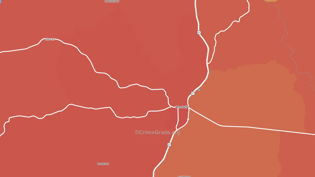 39669, MS Map of Vehicle Theft Rates