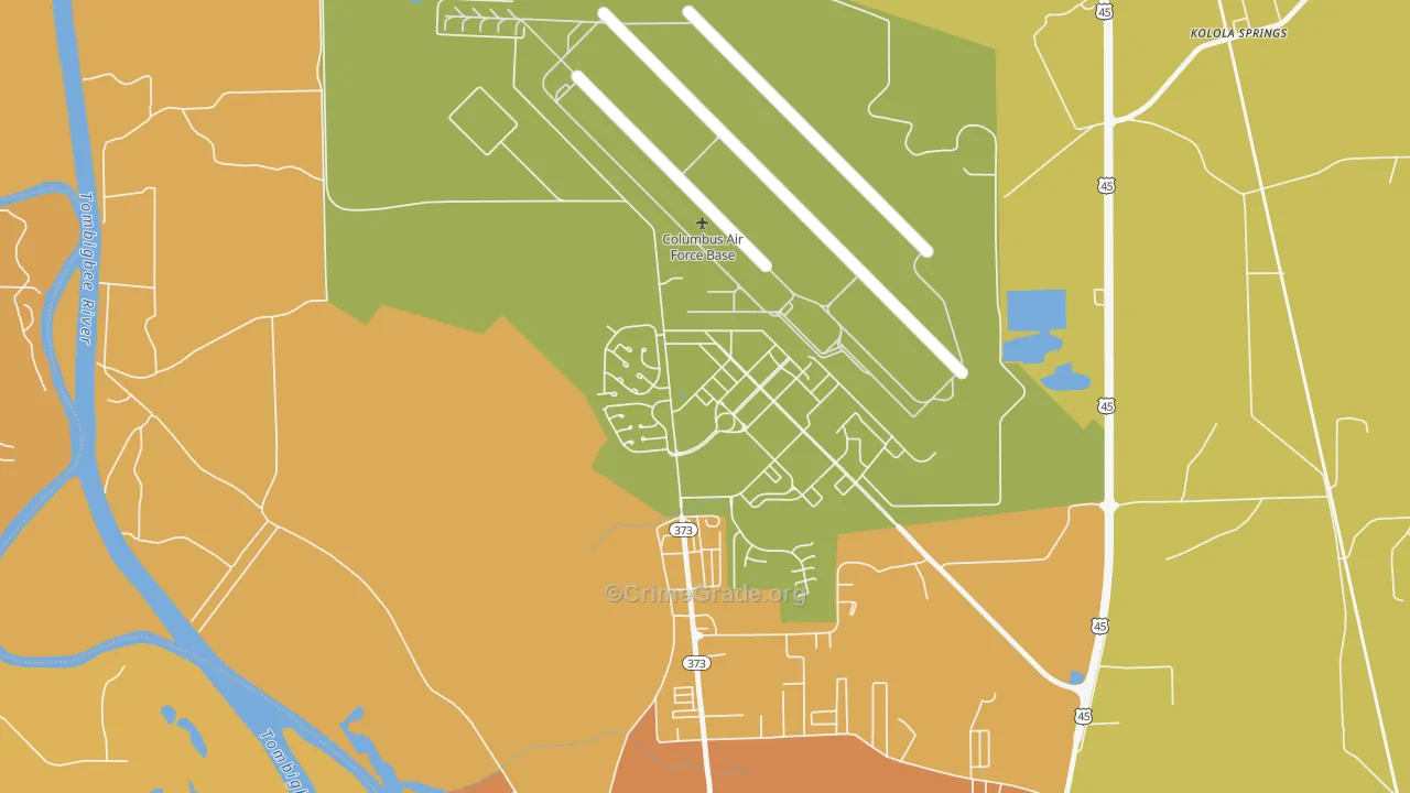39710, MS Map of Vehicle Theft Rates