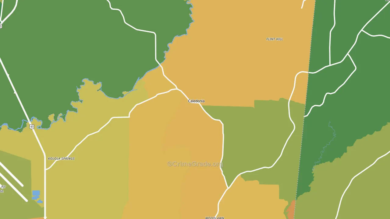 39740, MS Map of Vehicle Theft Rates