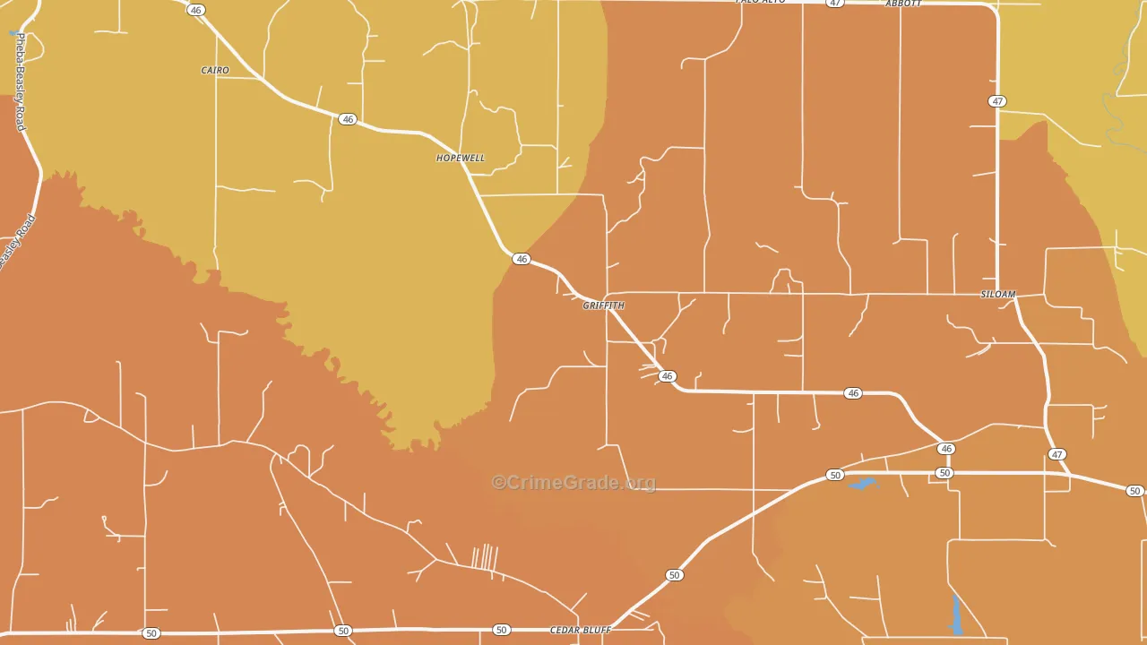 39741, MS Map of Vehicle Theft Rates