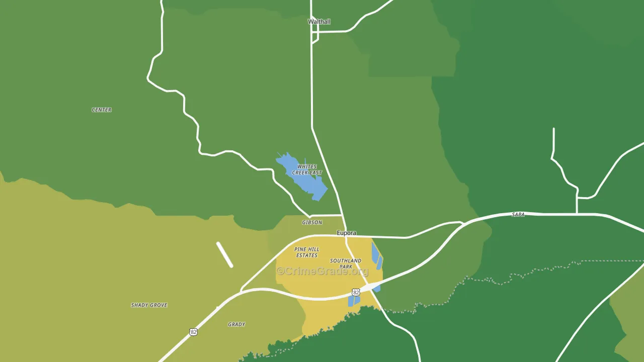 39744, MS Map of Vehicle Theft Rates