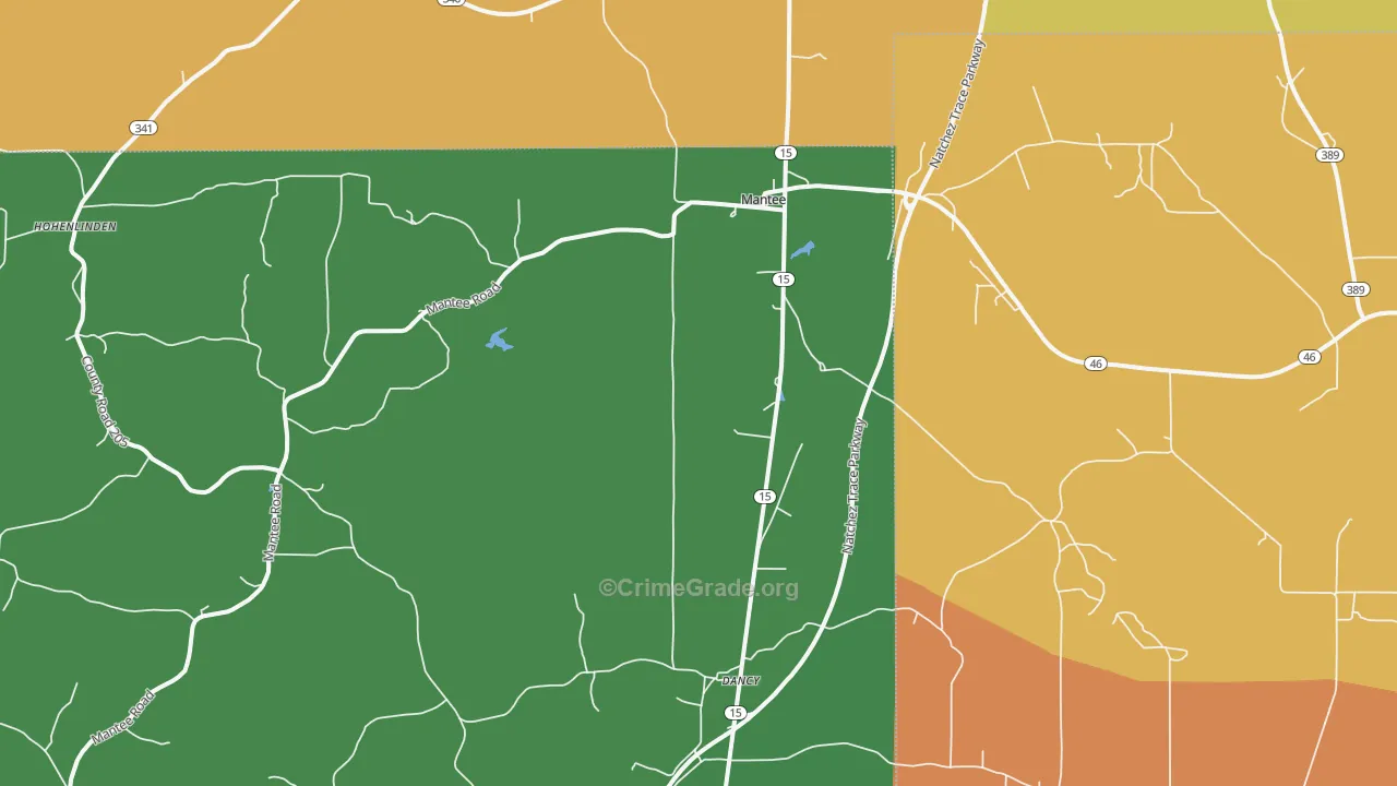 39751, MS Map of Vehicle Theft Rates