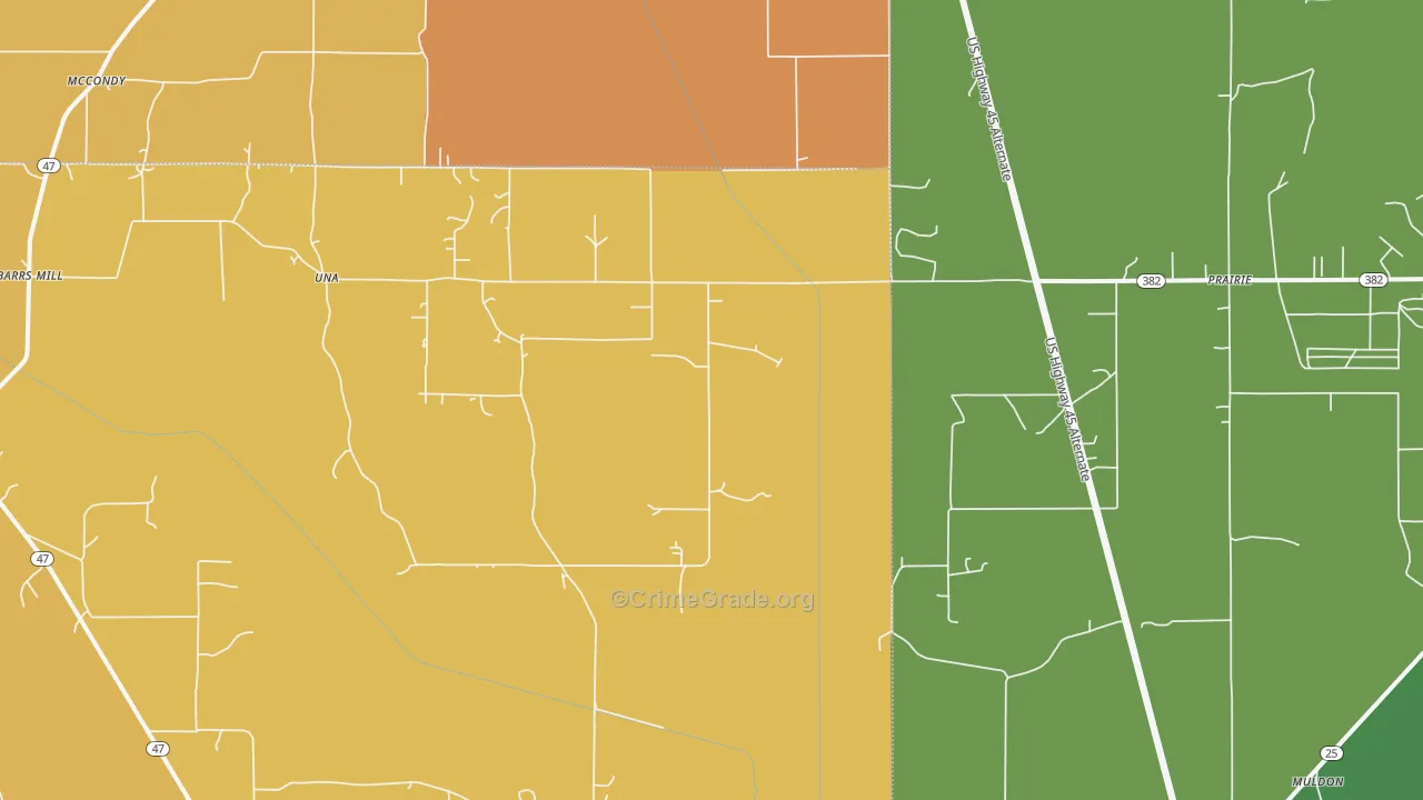39756, MS Map of Vehicle Theft Rates