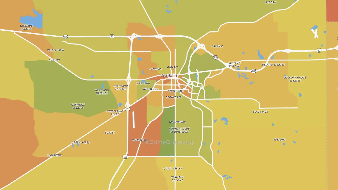 39759, MS Map of Vehicle Theft Rates