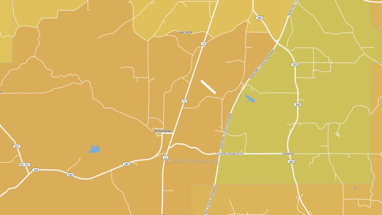 39776, MS Map of Vehicle Theft Rates