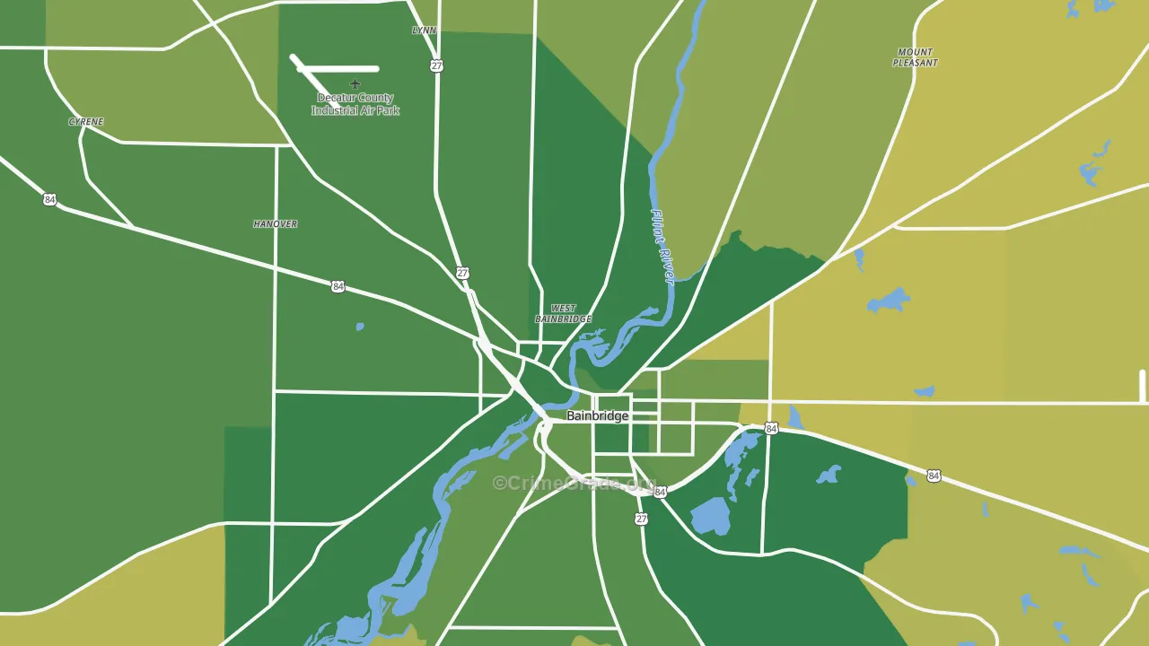 39817, GA Map of Vehicle Theft Rates