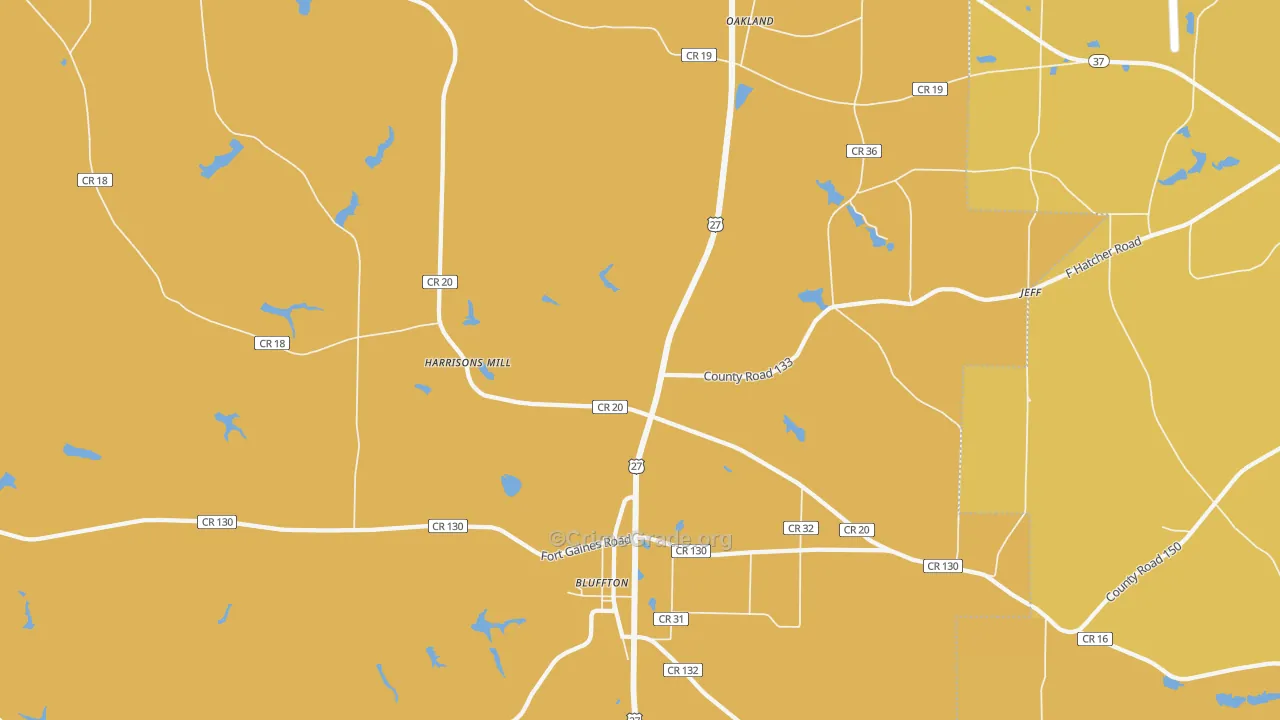 39824, GA Map of Vehicle Theft Rates