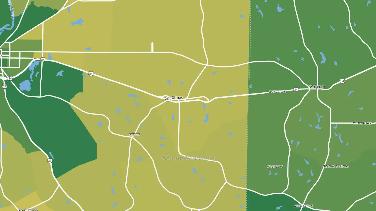 39834, GA Map of Vehicle Theft Rates