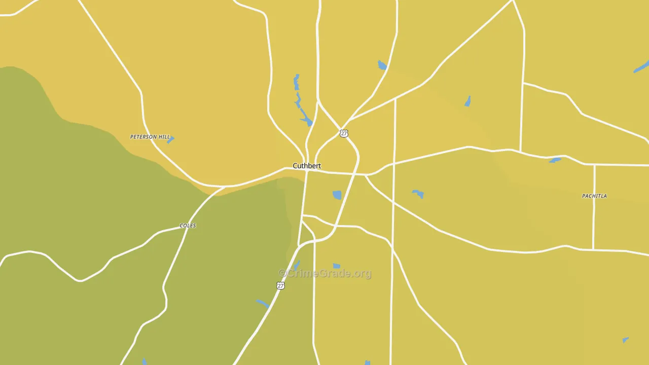 39840, GA Map of Vehicle Theft Rates